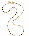 Black Enamel Beaded Satellite Chain