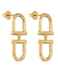 Back to Back Stirrup Earrings