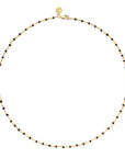 Black Enamel Beaded Satellite Chain