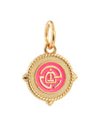 Horse Head Pink Enamel Charm