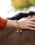 Horse Head Pink Enamel Charm
