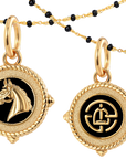 Horse Head Black Enamel