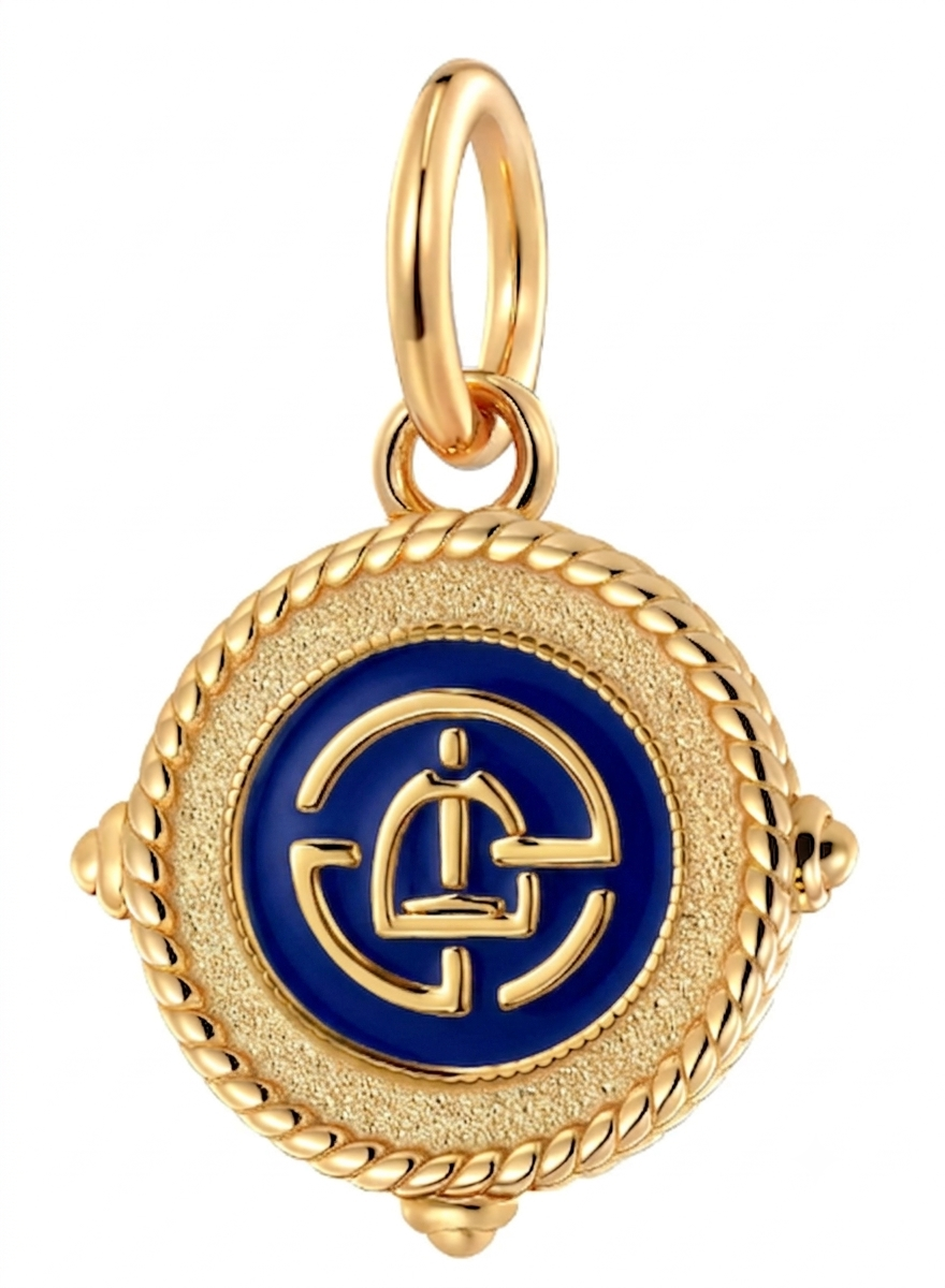 Horse Head Navy Blue Enamel Charm