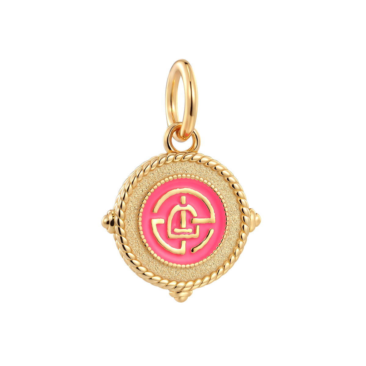 Horse Head Pink Enamel Charm