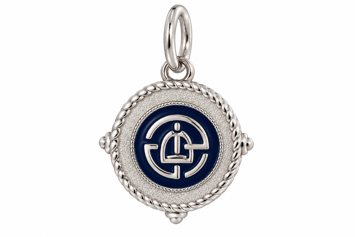 Horse Head Navy Blue Enamel Charm